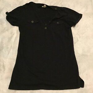 Black Button-Front Shirt – Woman’s